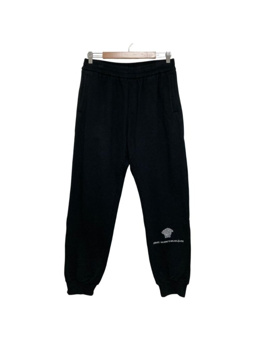 Versace Medusa Logo Embroidery Sweatshirt Jogger Pants Black Spring Summer M